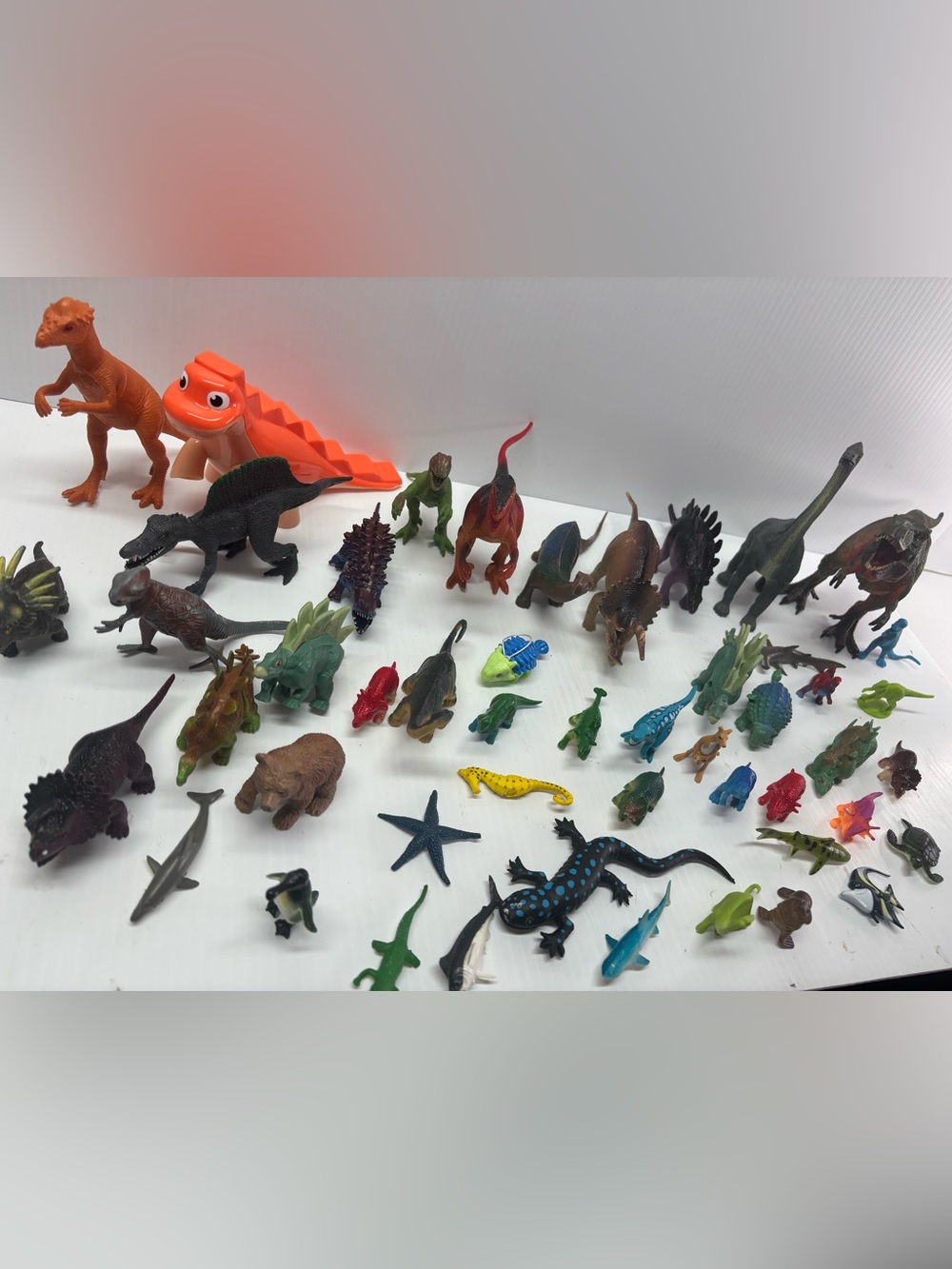 Huge 50+ Dinosaur & Ocean Animal Toy Figure Lot Schleich Included Sea Creatures